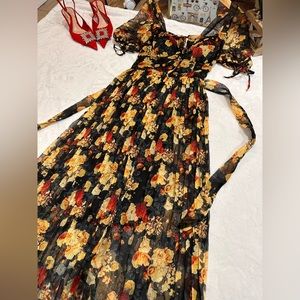 Maxi Padded Printed Dress